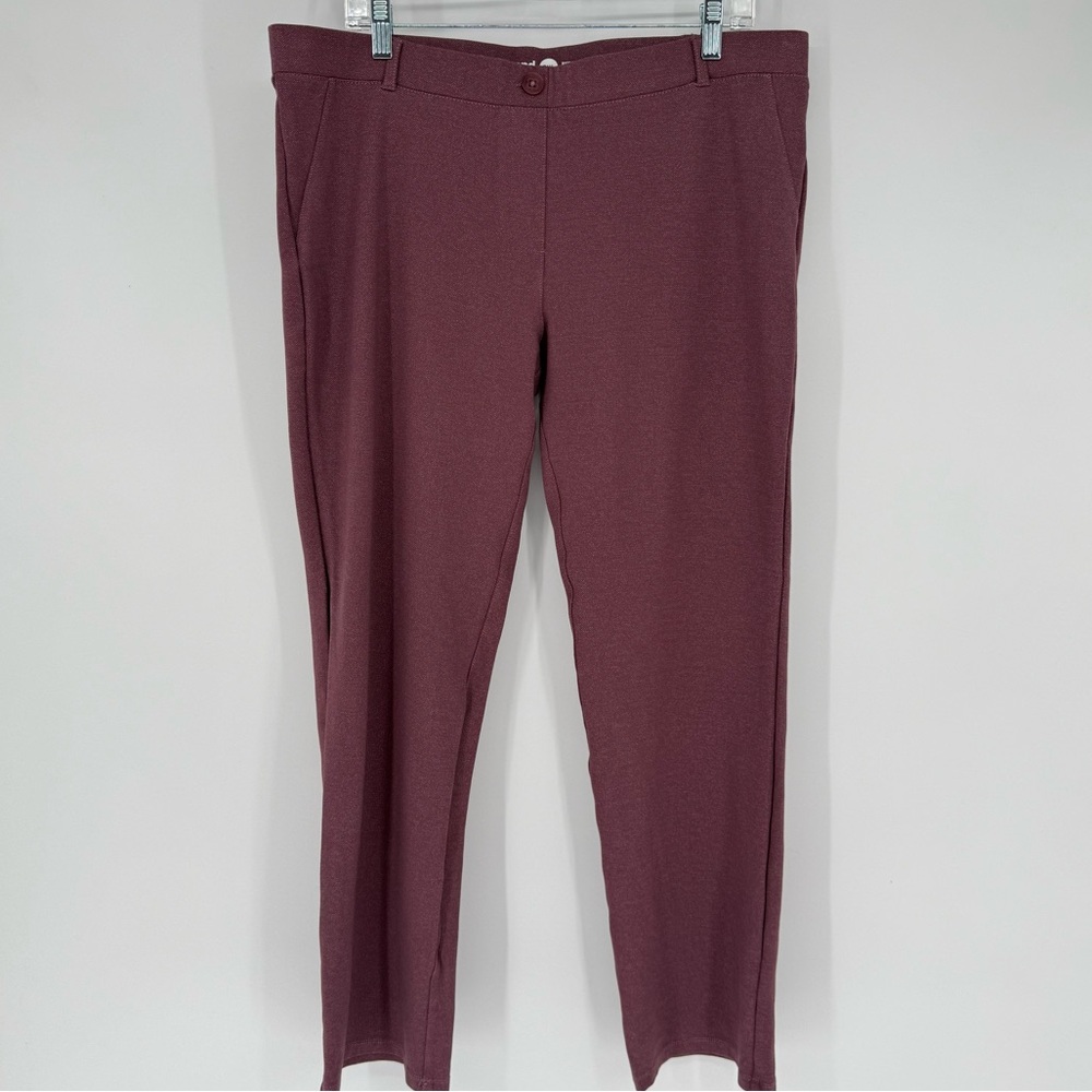 Betabrand‎ Classic Yoga Dress Pants in Sterling Rose 2XL Careerwear Office